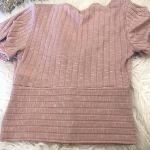 𝅺free people beach dusty pink tie keyhole too xs - Picture 6 of 7